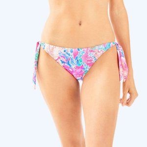 NWT Lilly Pulitzer Women's Guava Printed Side Tie Swim Bottom